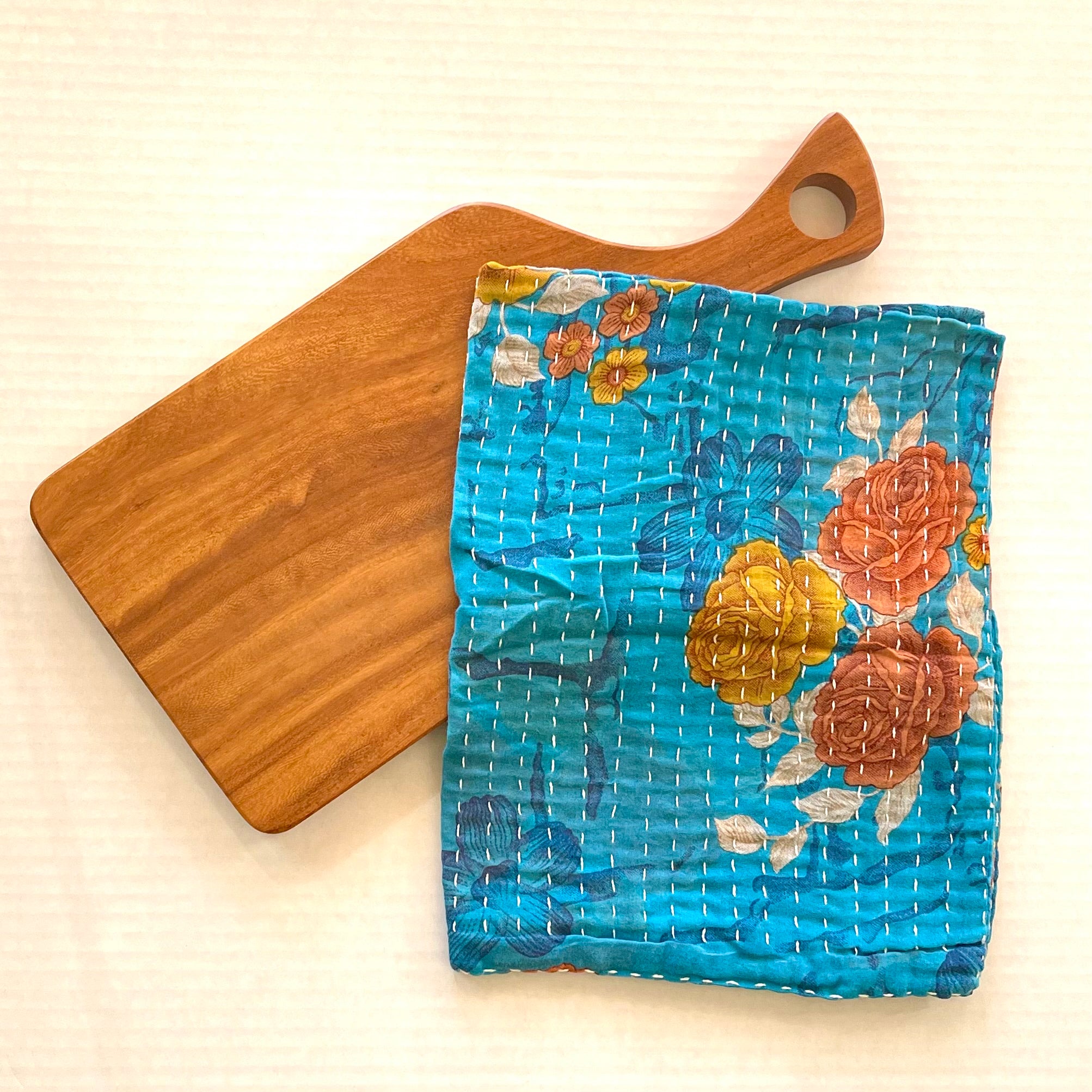 Kantha Dishcloths Set of 3, Fair Trade Kitchen Textiles